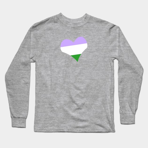 I'm Here and (Gender)Queer Long Sleeve T-Shirt by traditionation